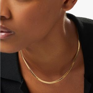 Ana Luisa Ina Herringbone Chain Necklace